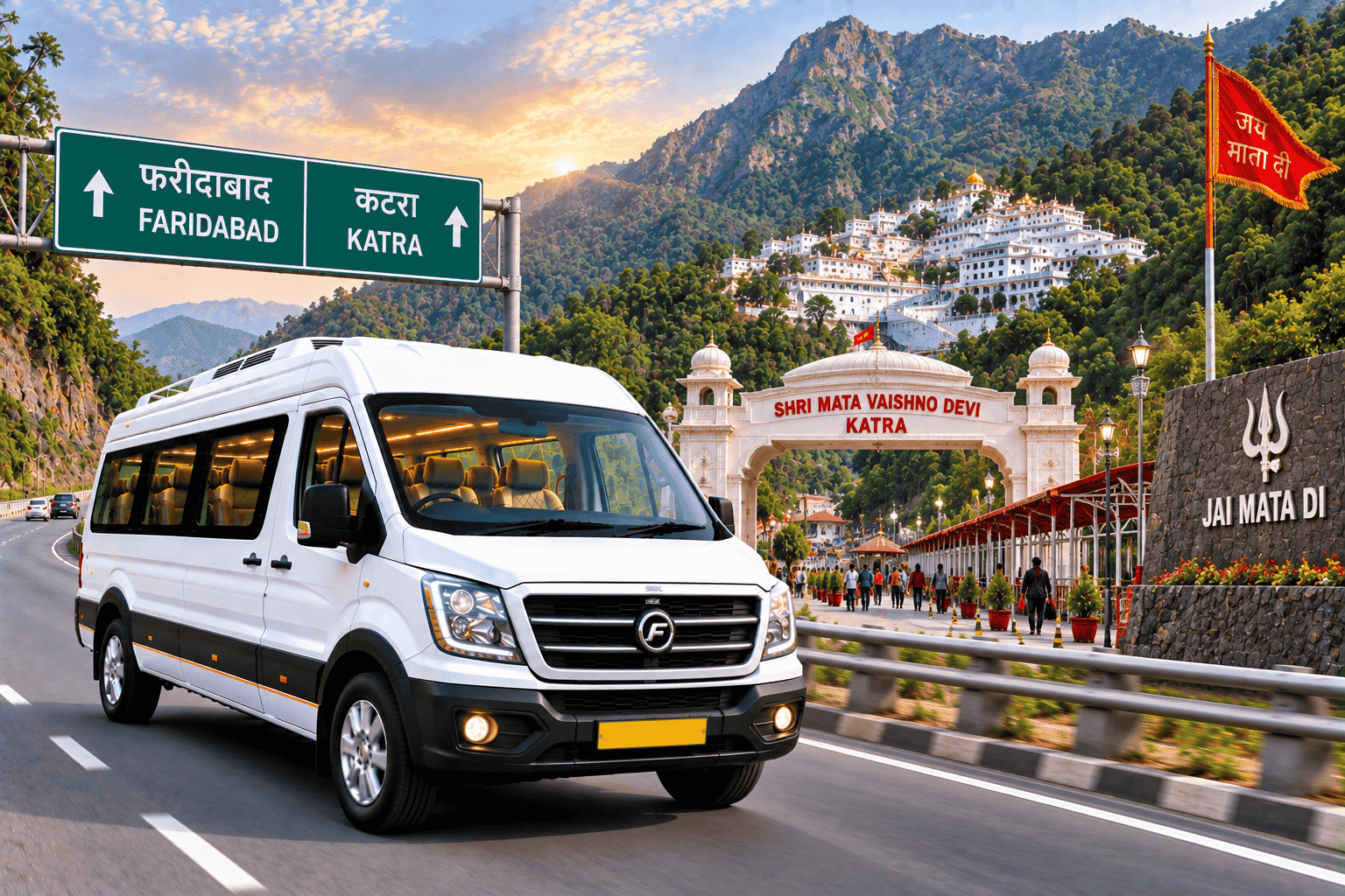 Tempo Traveller bookings from Faridabad to Katra